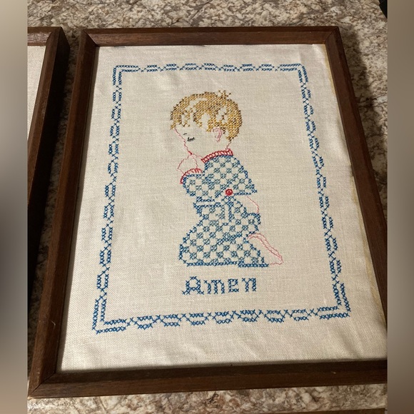 Vintage Cross Stitch of A Child’s Prayer - Picture 3 of 10